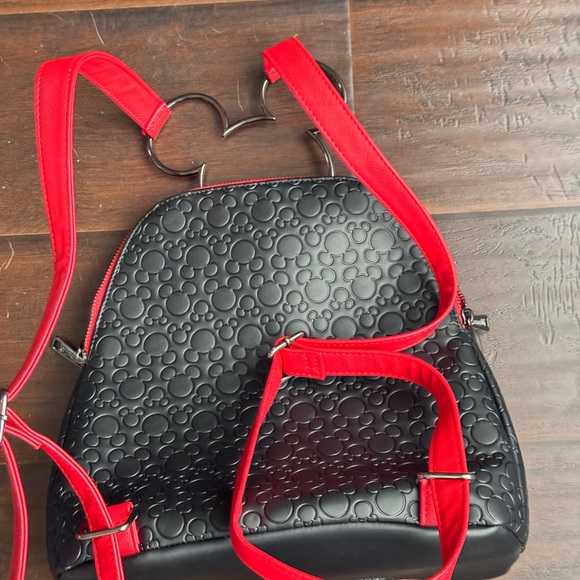 Loungefly Black and Red Embossed Backpack - Picture 5 of 5